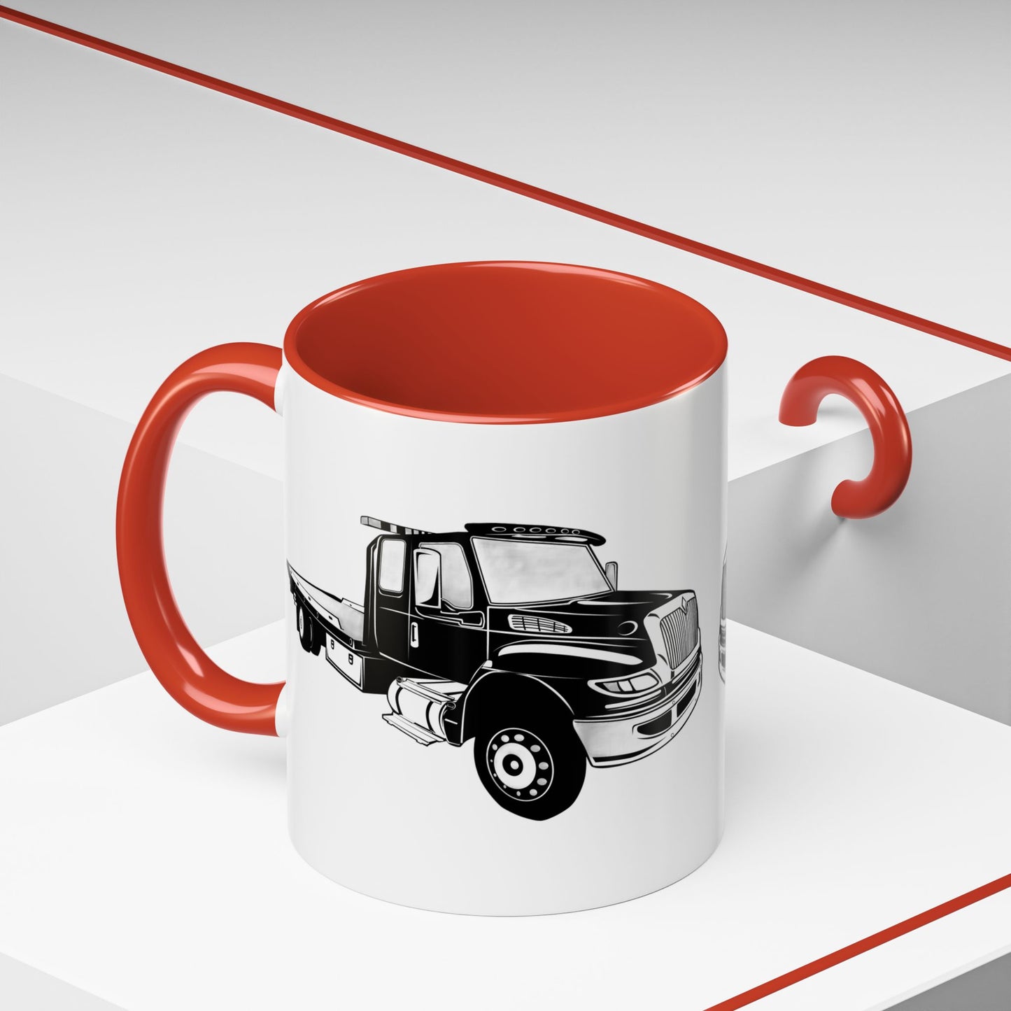 Flatbed Tow Truck 2-Tone Coffee Mug