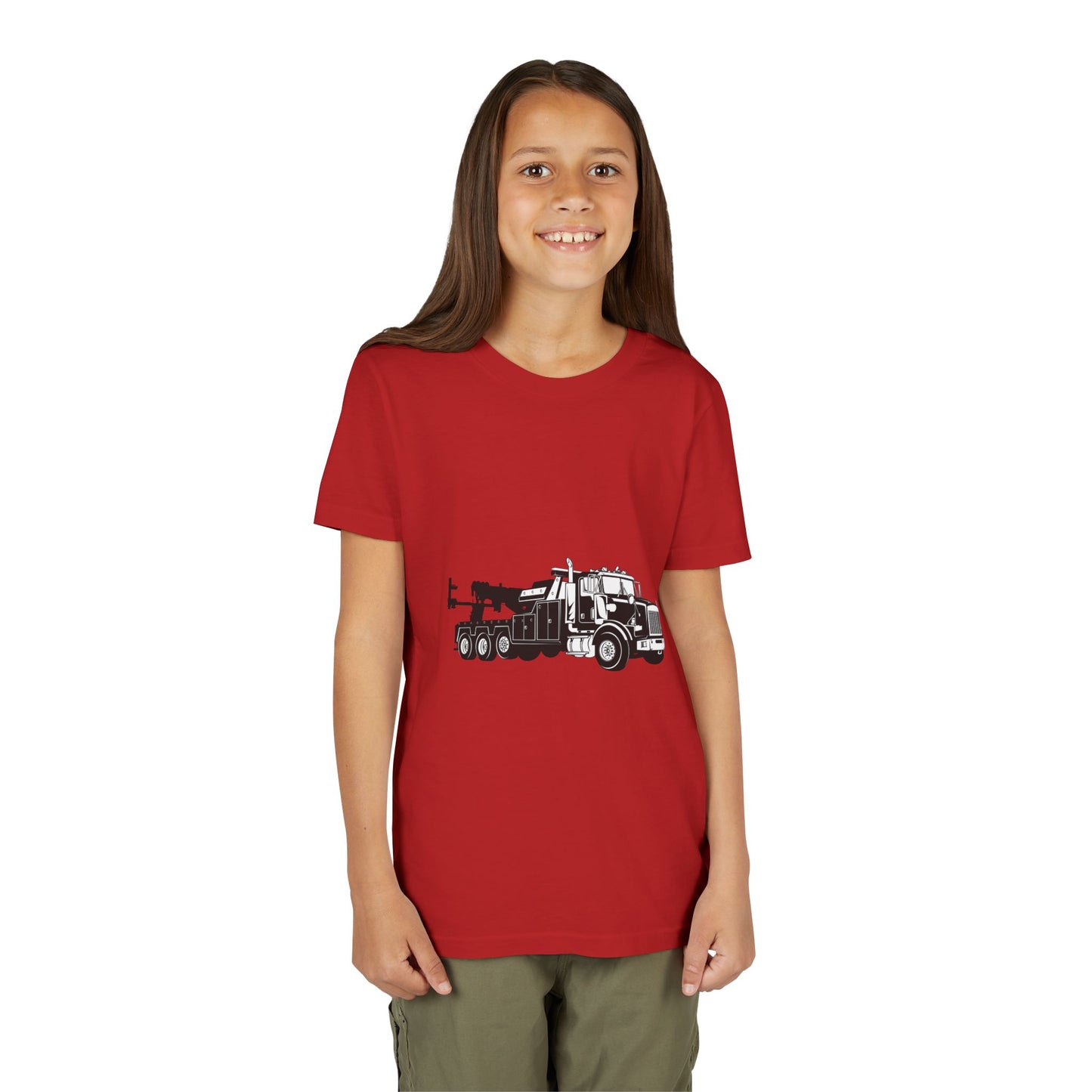 Heavy Tow Truck Youth Unisex Short Sleeve Crewneck Tee