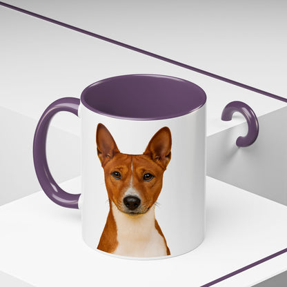 Basenji Head 2-Tone Coffee Mug