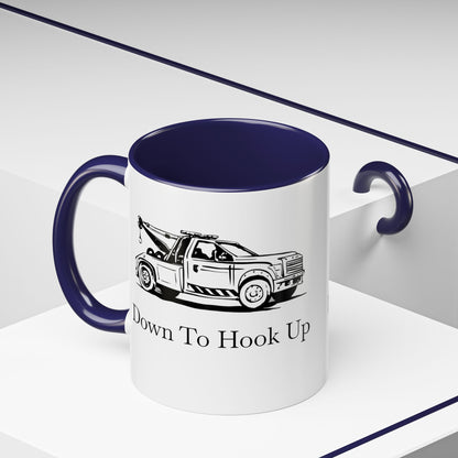 Down To Hook Up 2-Tone Coffee Mug
