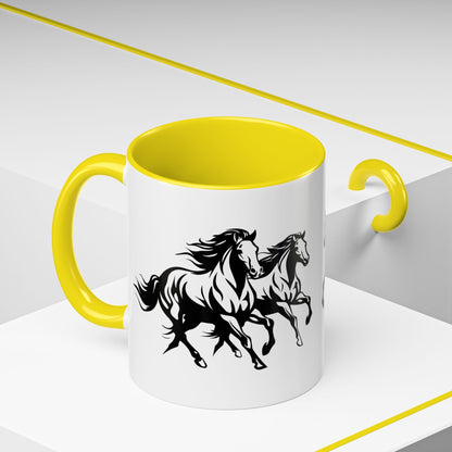 Horsin' Around 2-Tone Coffee Mug