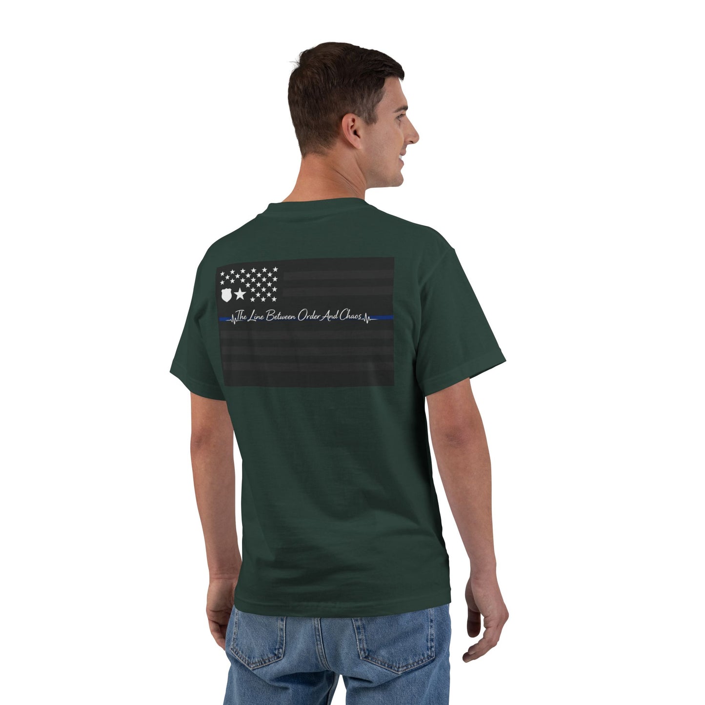 Thin Blue Line Men's Short-Sleeve Crewneck Tee