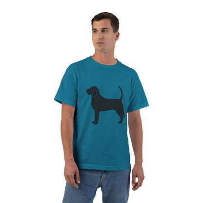 Bloodhound Silhouette Men's Short-Sleeve Crewneck Tee