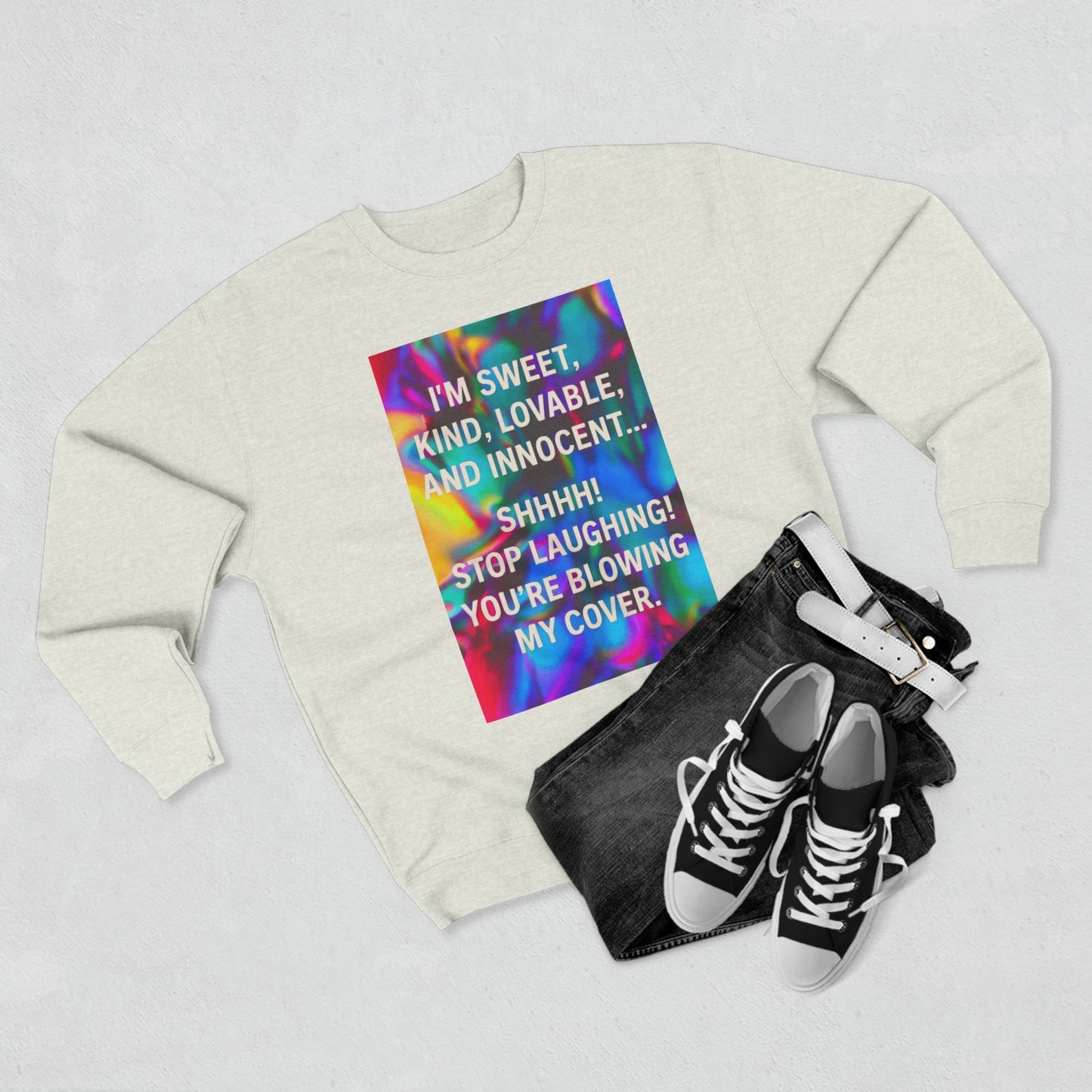 Blowing My Cover Unisex Crewneck Sweatshirt