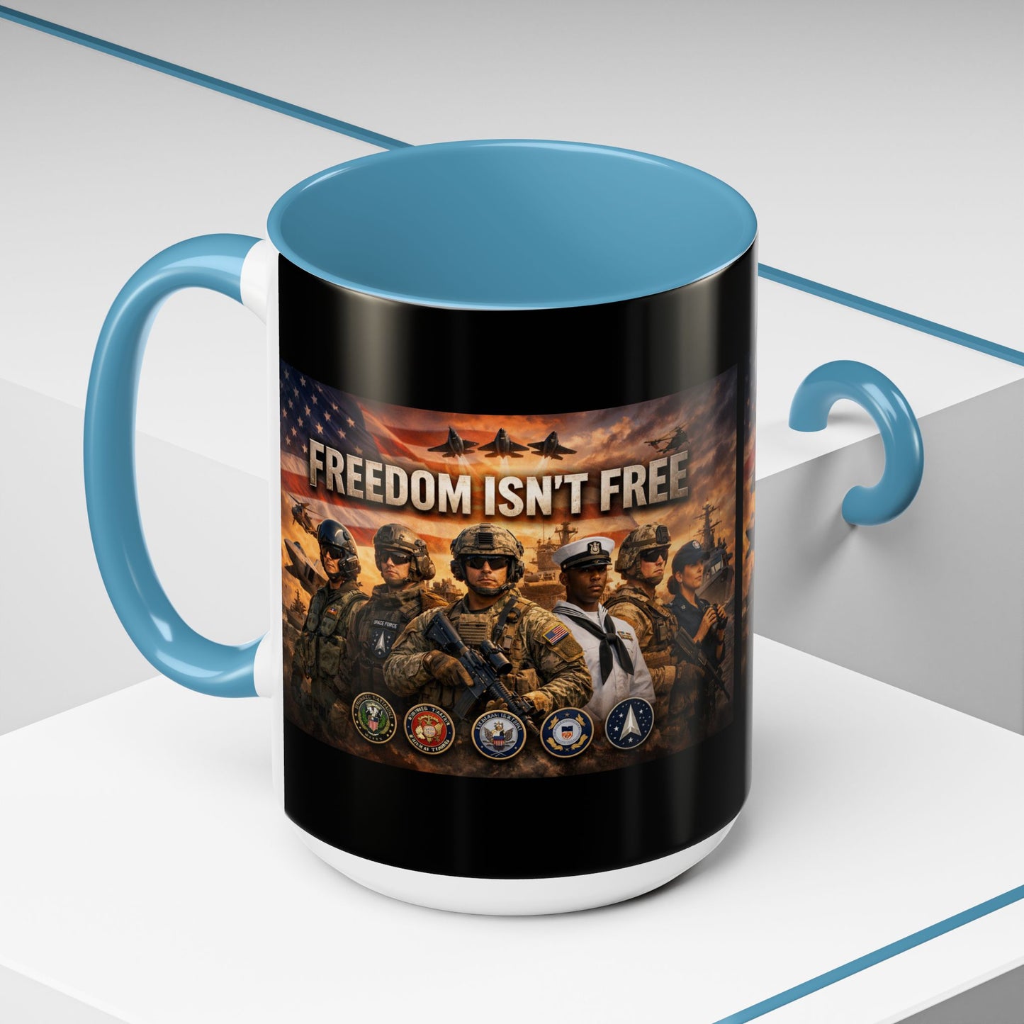 Freedom Isn't Free 2-Tone Coffee Mug