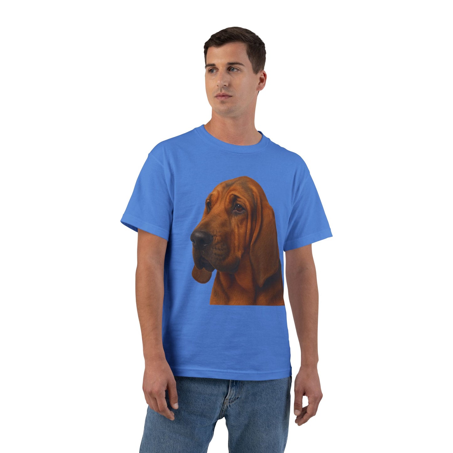 Bloodhound Head Men's Short-Sleeve Crewneck Tee