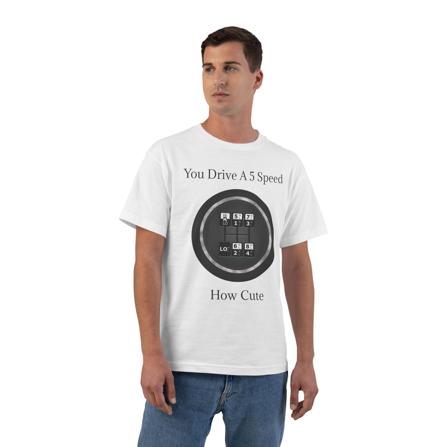 5 Speed How Cute Men's Short-Sleeve Crewneck Tee