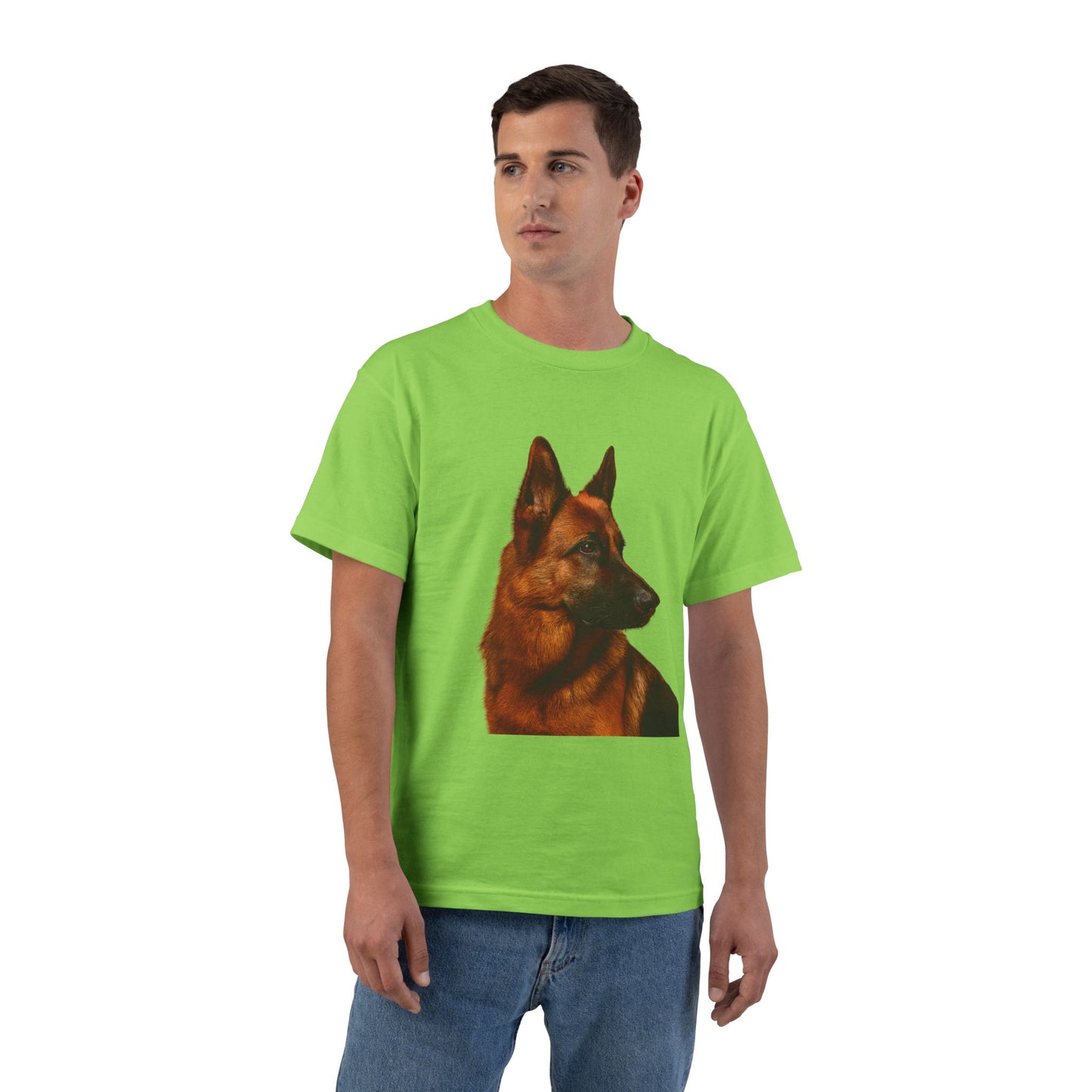 German Shepherd Head Men's Short-Sleeve Crewneck Tee