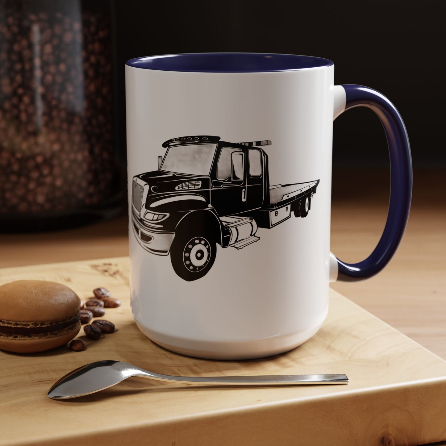 Flatbed Tow Truck 2-Tone Coffee Mug
