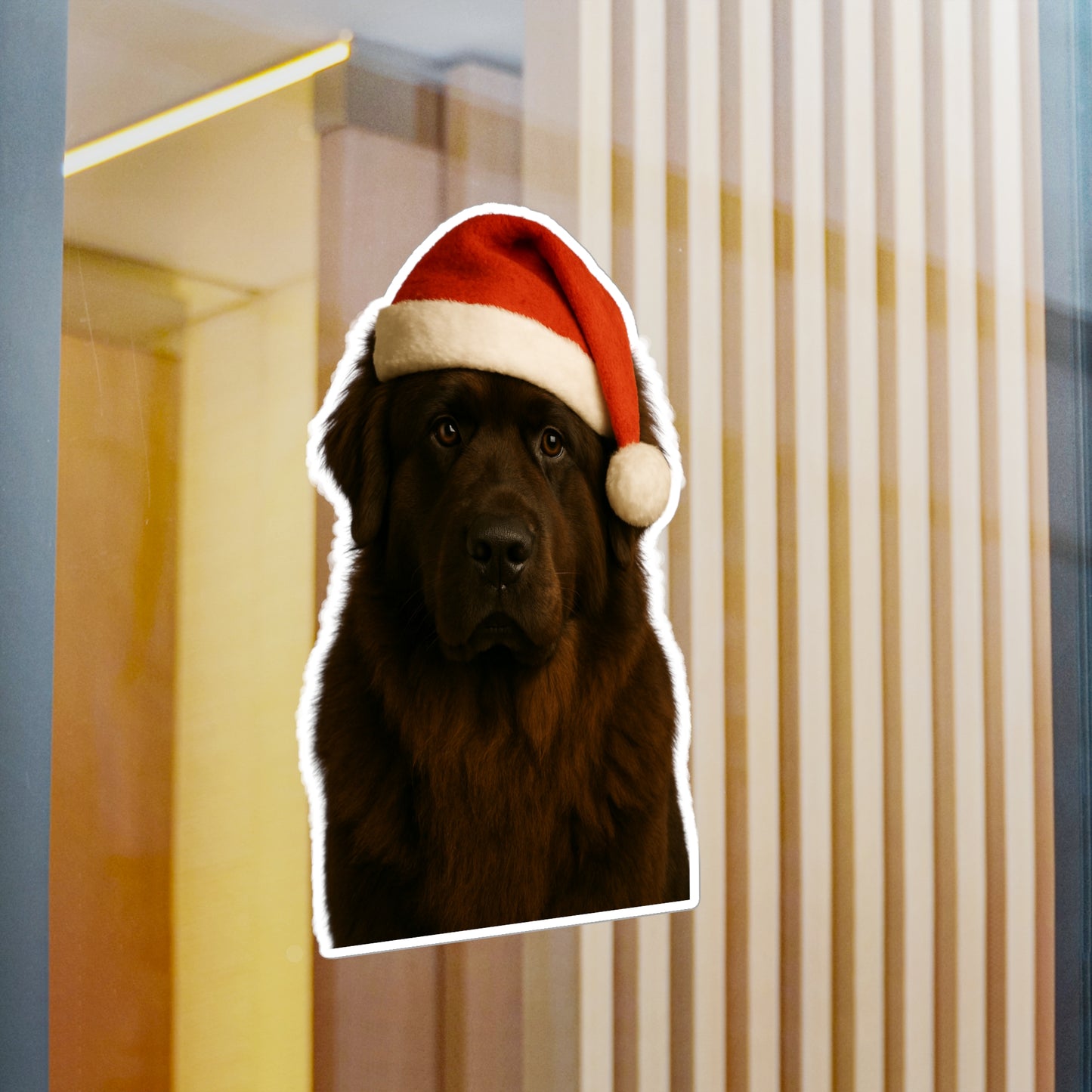 Santa Paws Newfie Vinyl Decal