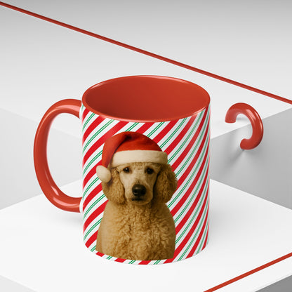Santa Paws Poodle 2-Tone Coffee Mug