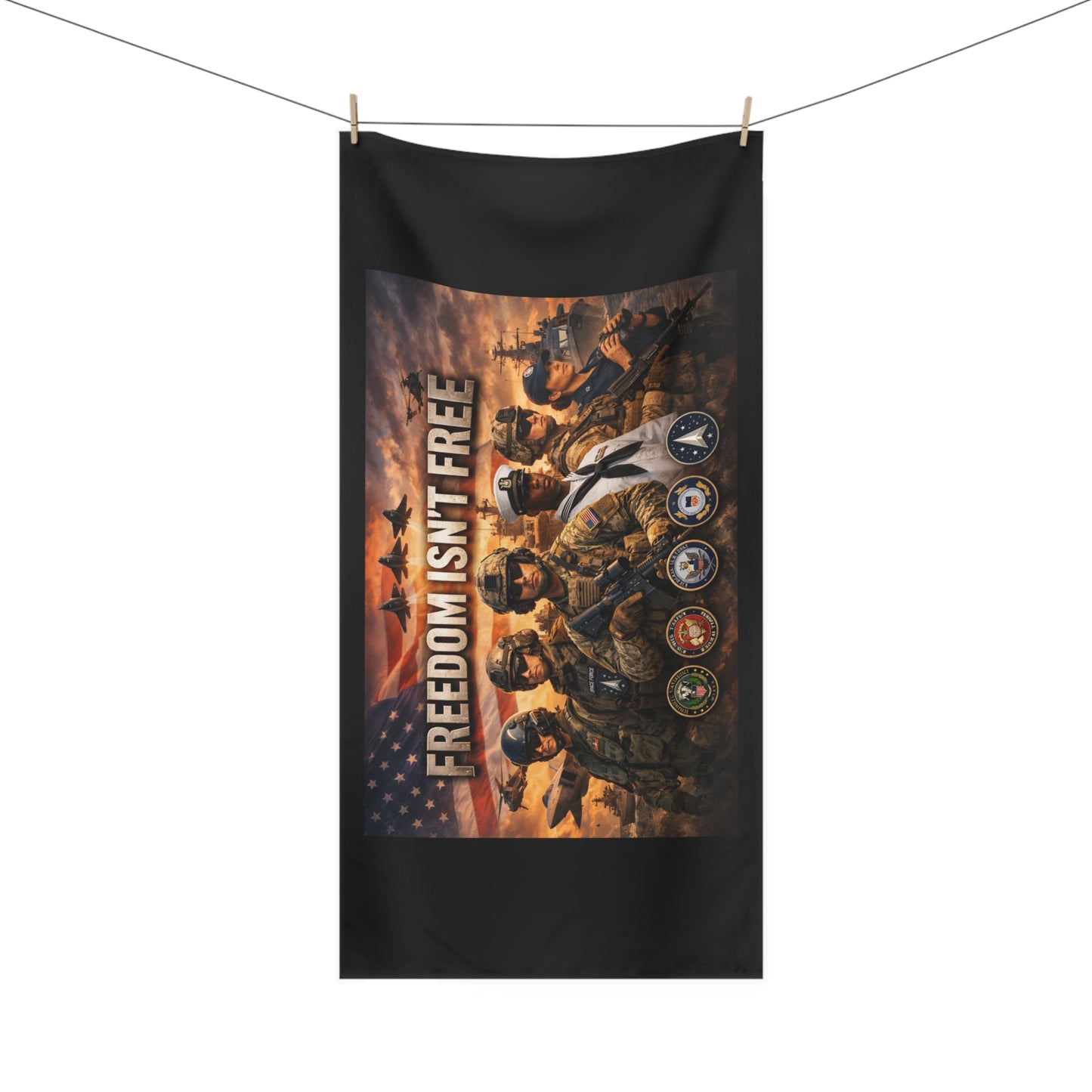 Freedom Isn't Free Mink-Cotton  Beach Towel