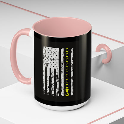 Thin Yellow Line 2-Tone Coffee Mug