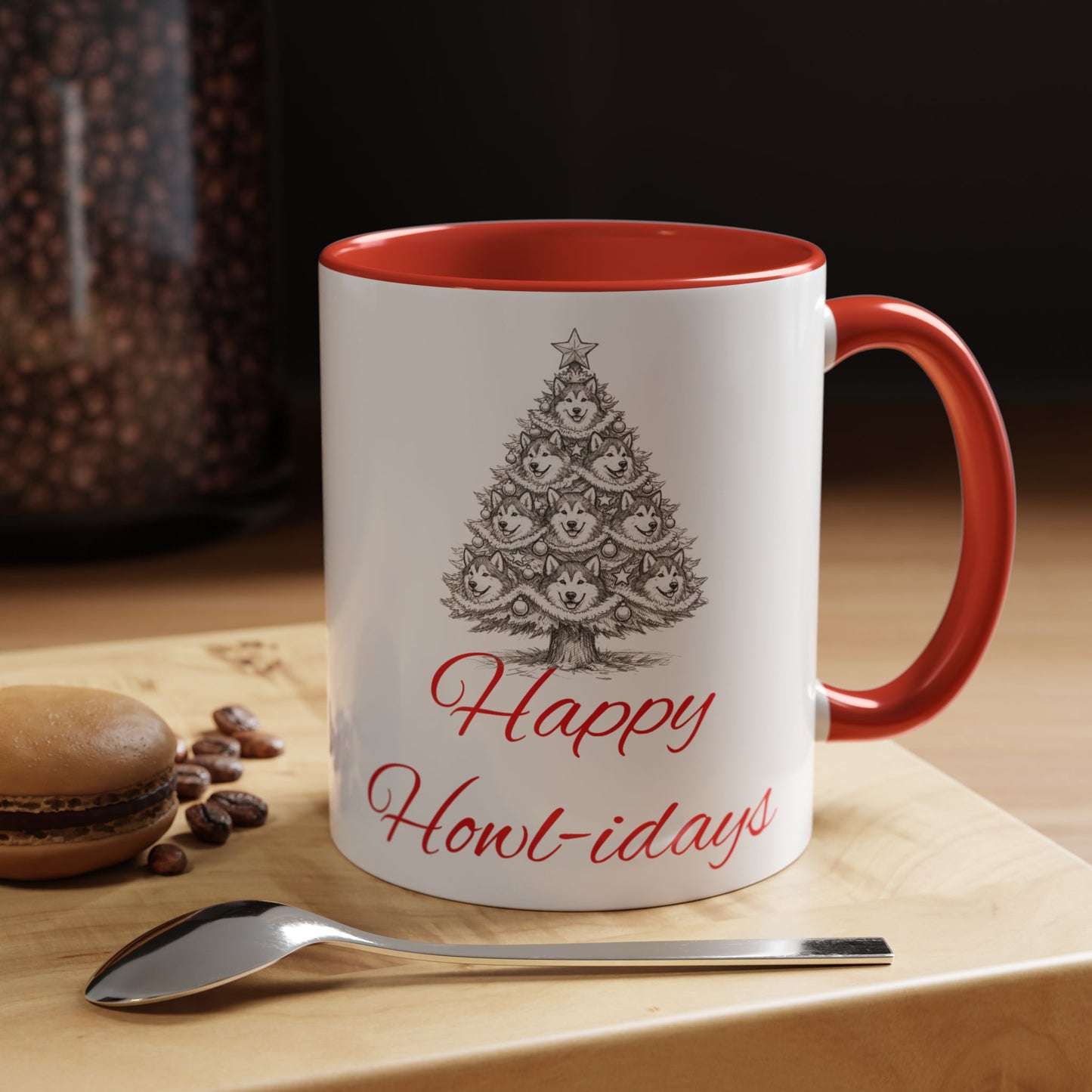 Happy Howl-idays 2-Tone Coffee Mug