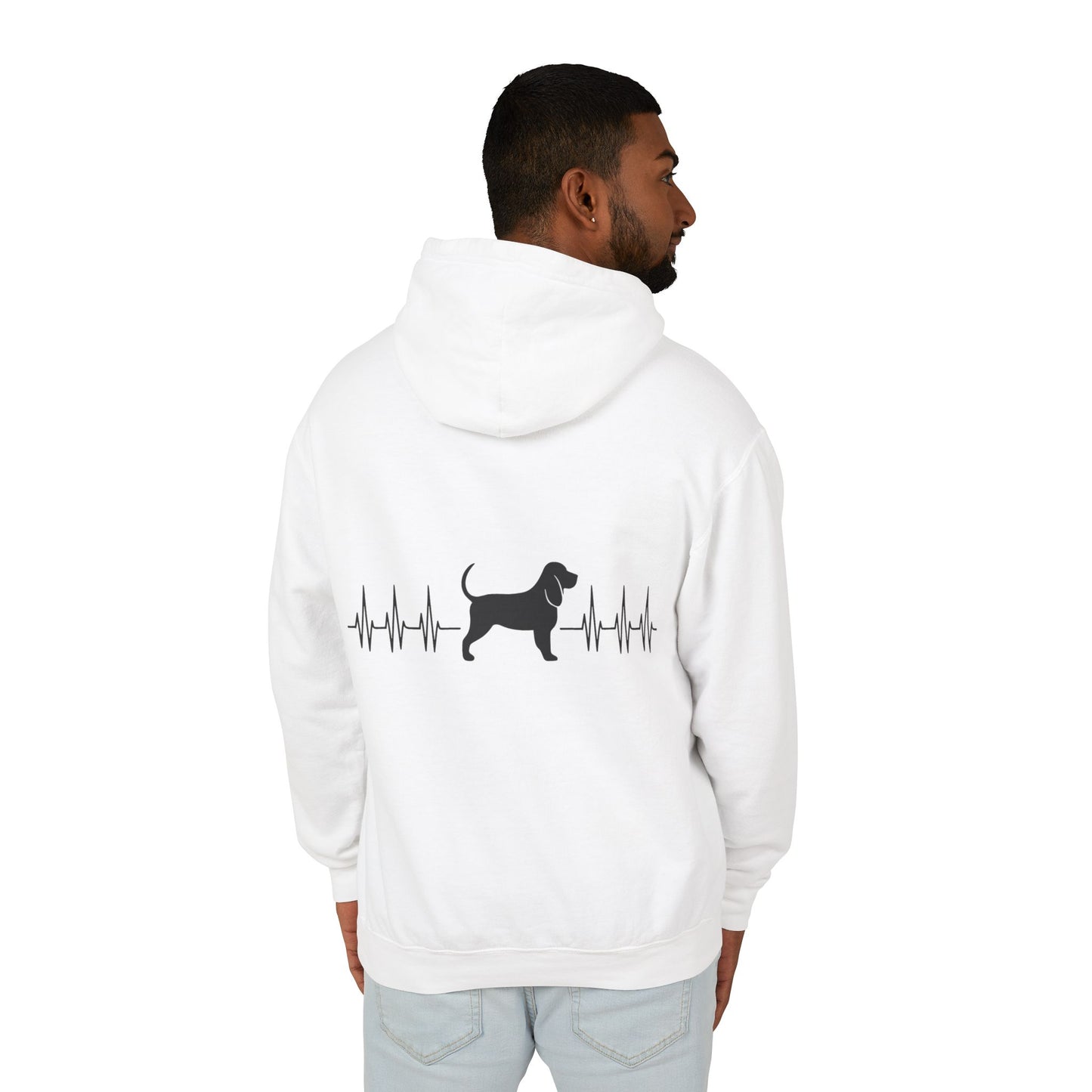 My Heart Beats For Bloodhounds Unisex Lightweight Hoodie