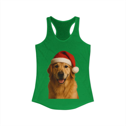 Santa Paws Golden Women's Racerback Tank