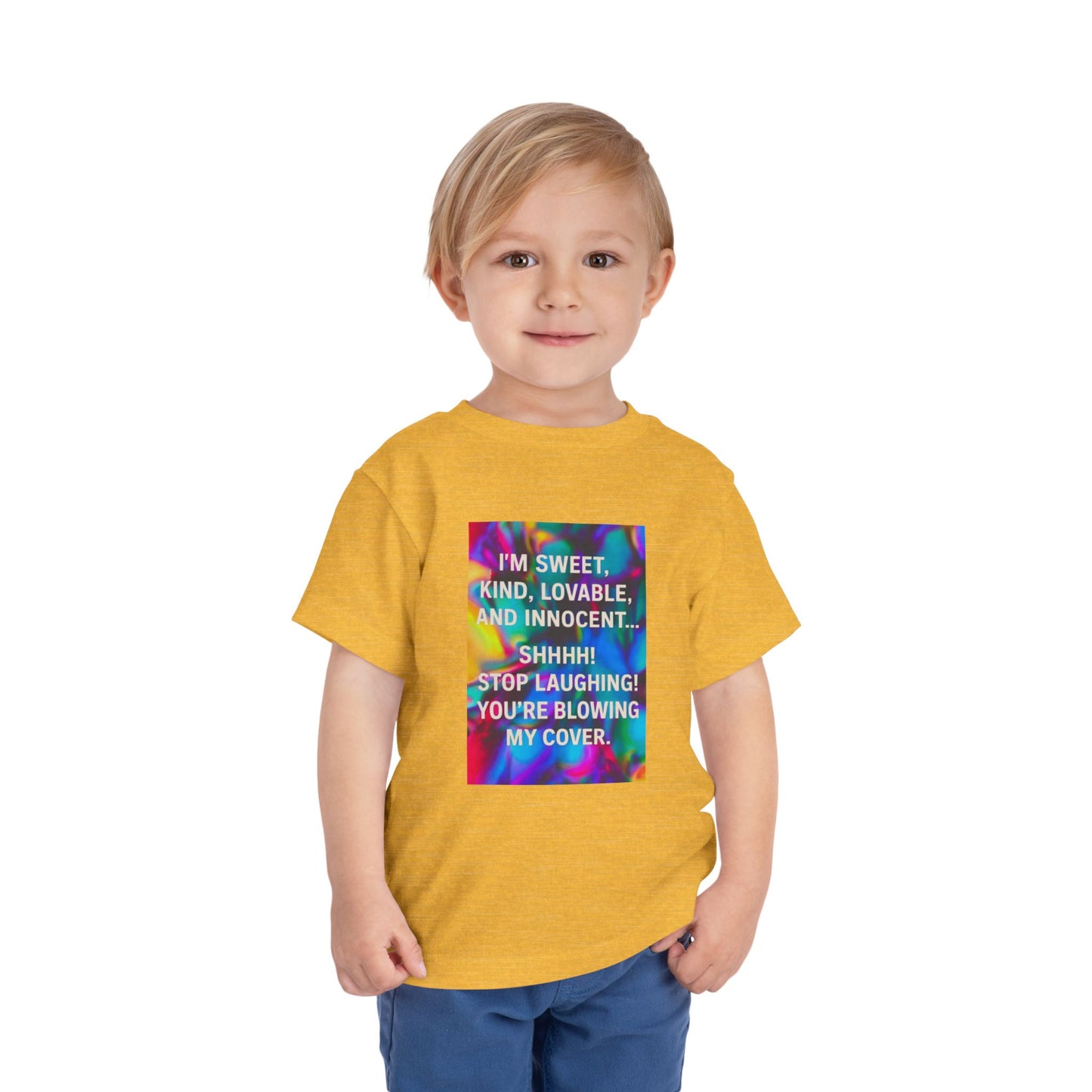 Blowing My Cover Toddler Unisex Short Sleeve Crewneck Tee