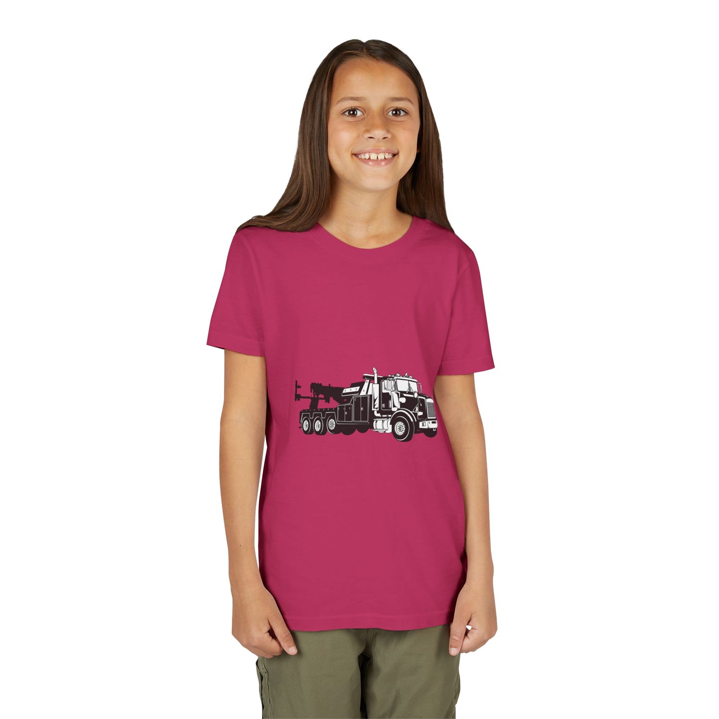 Heavy Tow Truck Youth Unisex Short Sleeve Crewneck Tee