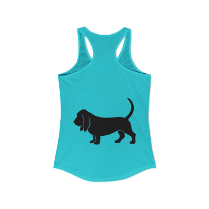 Basset Silhouette Women's Racerback Tank