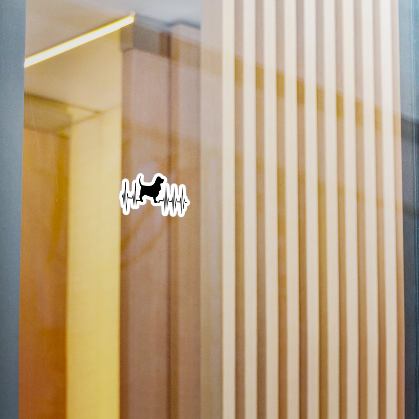 My Heart Beats For Bassets Vinyl Decal