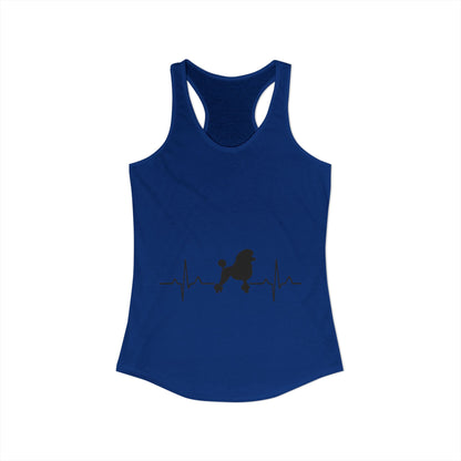 My Heart Beats For Poodles Women's Racerback Tank