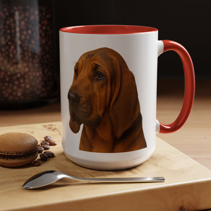 Bloodhound Head 2-Tone Coffee Mug