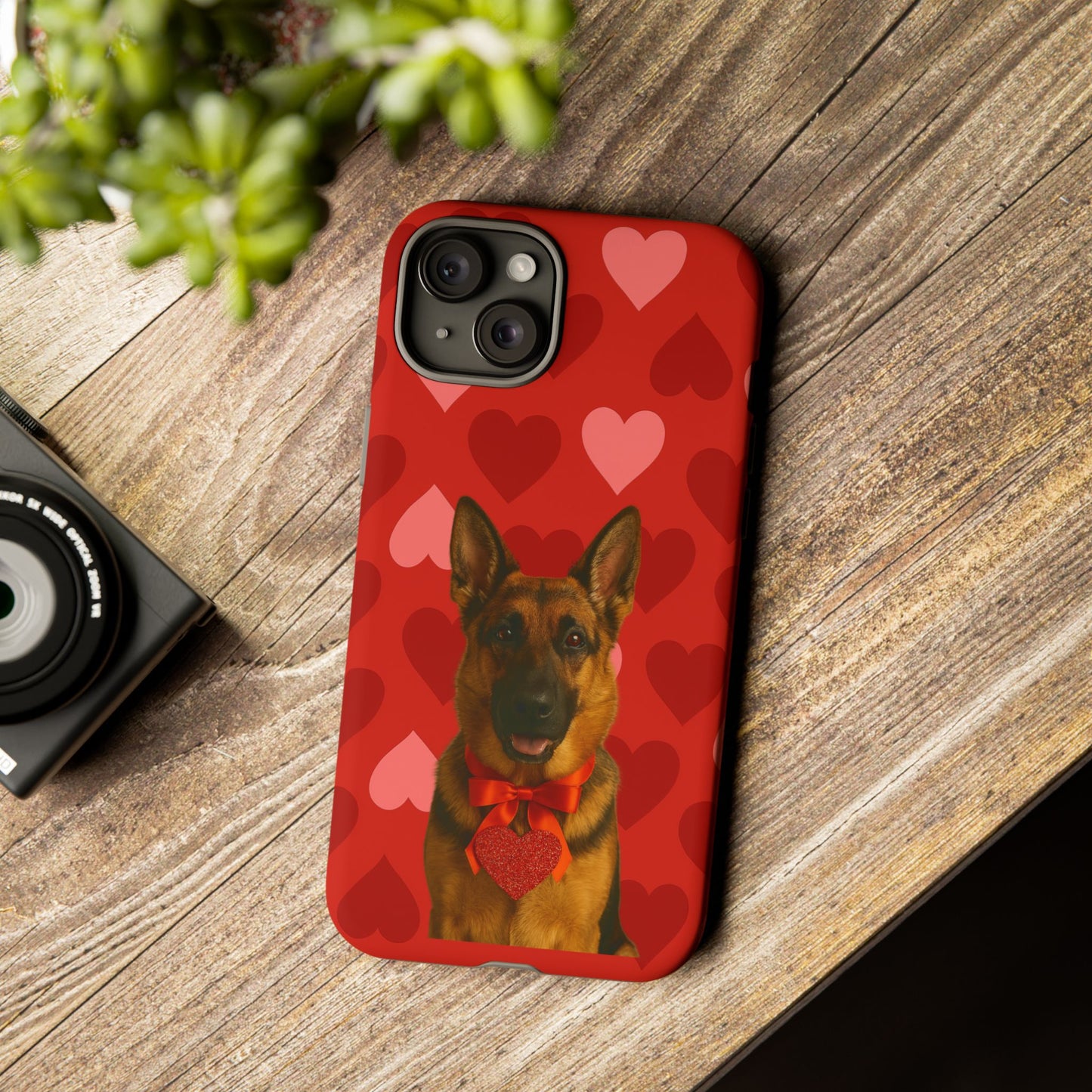 Cupid's Companion German Shepherd iPhone Case