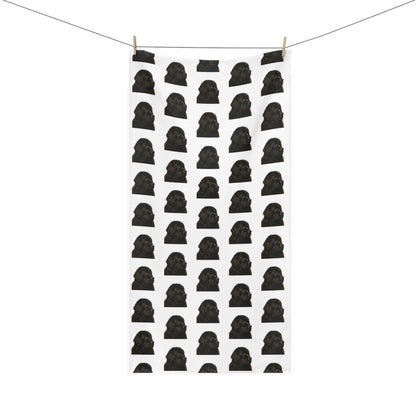 Newfie Head Mink-Cotton  Beach Towel
