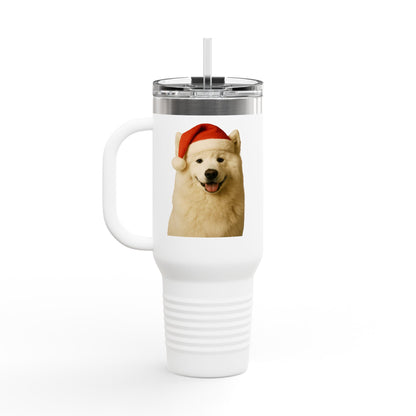 Santa Paws Samoyed Insulated Travel Mug