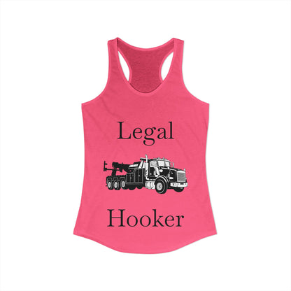 Legal H**ker Heavy Tow Truck Women's Racerback Tank