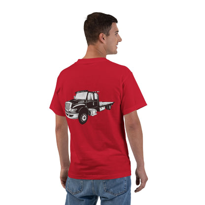 Flatbed Tow Truck Men's Short-Sleeve Crewneck Tee
