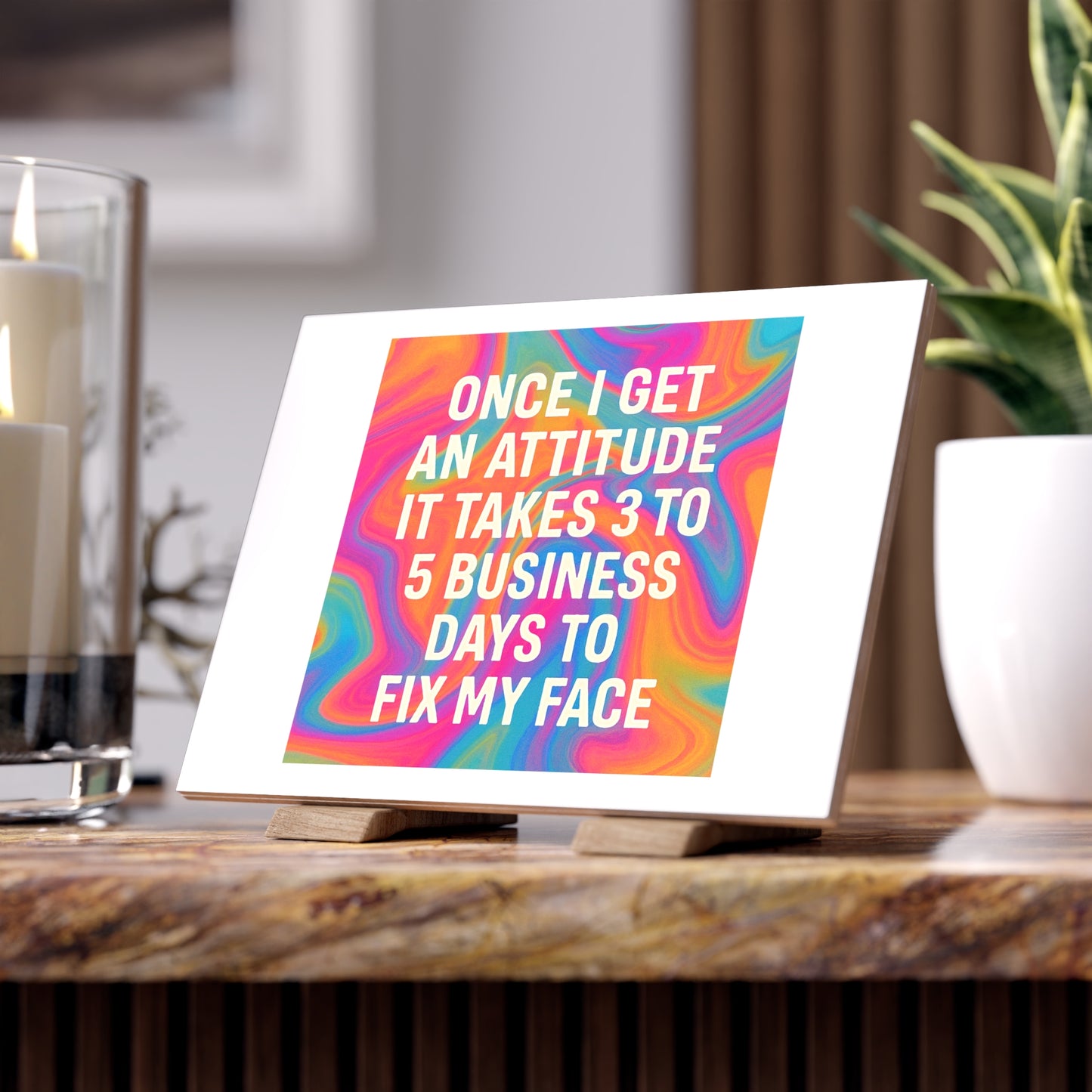 Fix My Face Ceramic Photo Tile