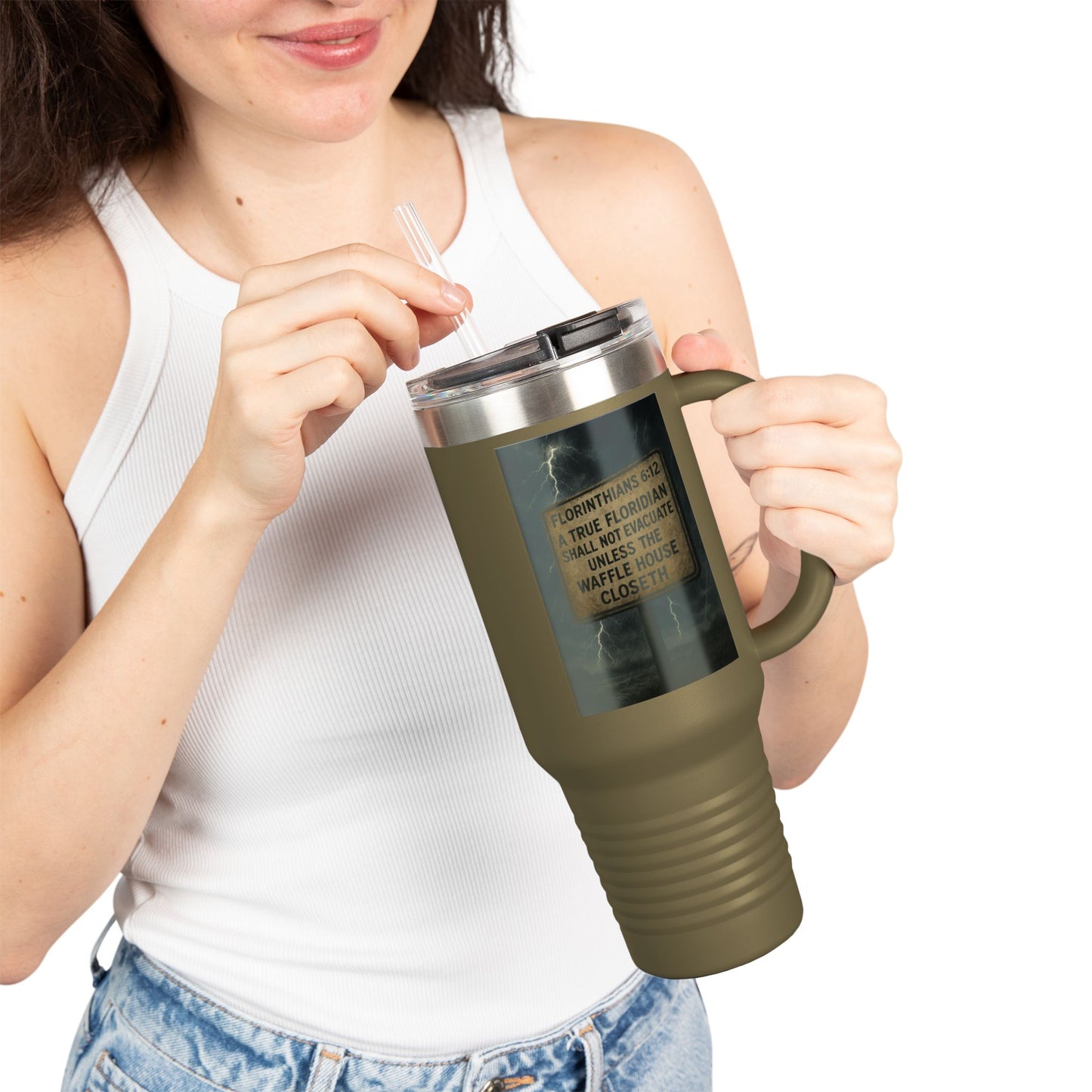 Florithians 6:12 Insulated Travel Mug