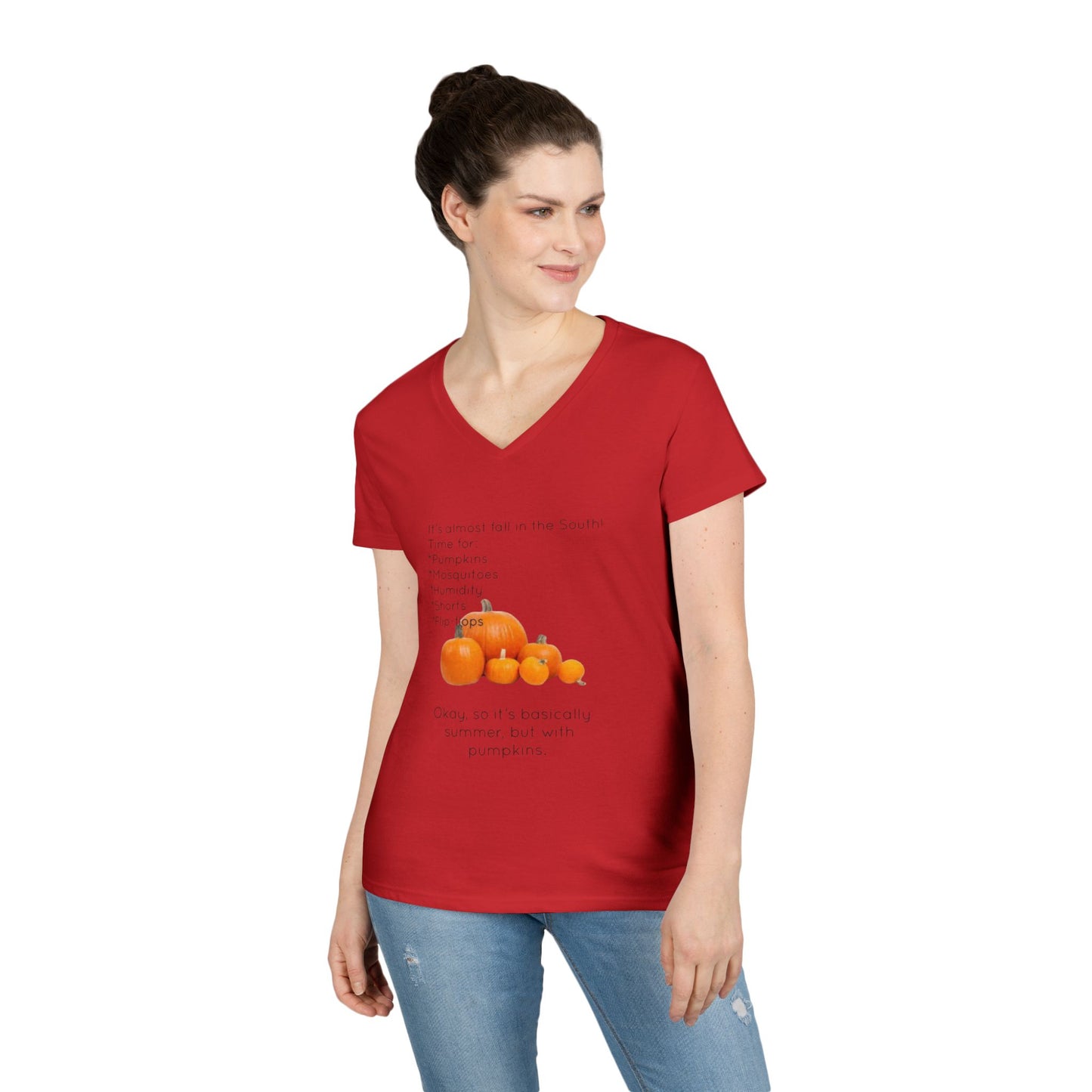 Fall In The South Women's V-Neck T-Shirt