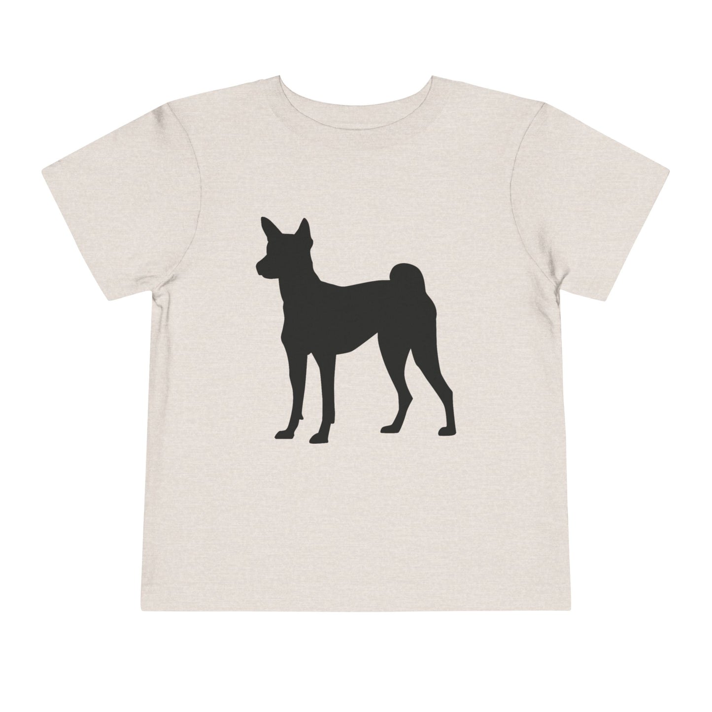 Basenji Silhouette Toddler Unisex Short Sleeve Crewneck Tee