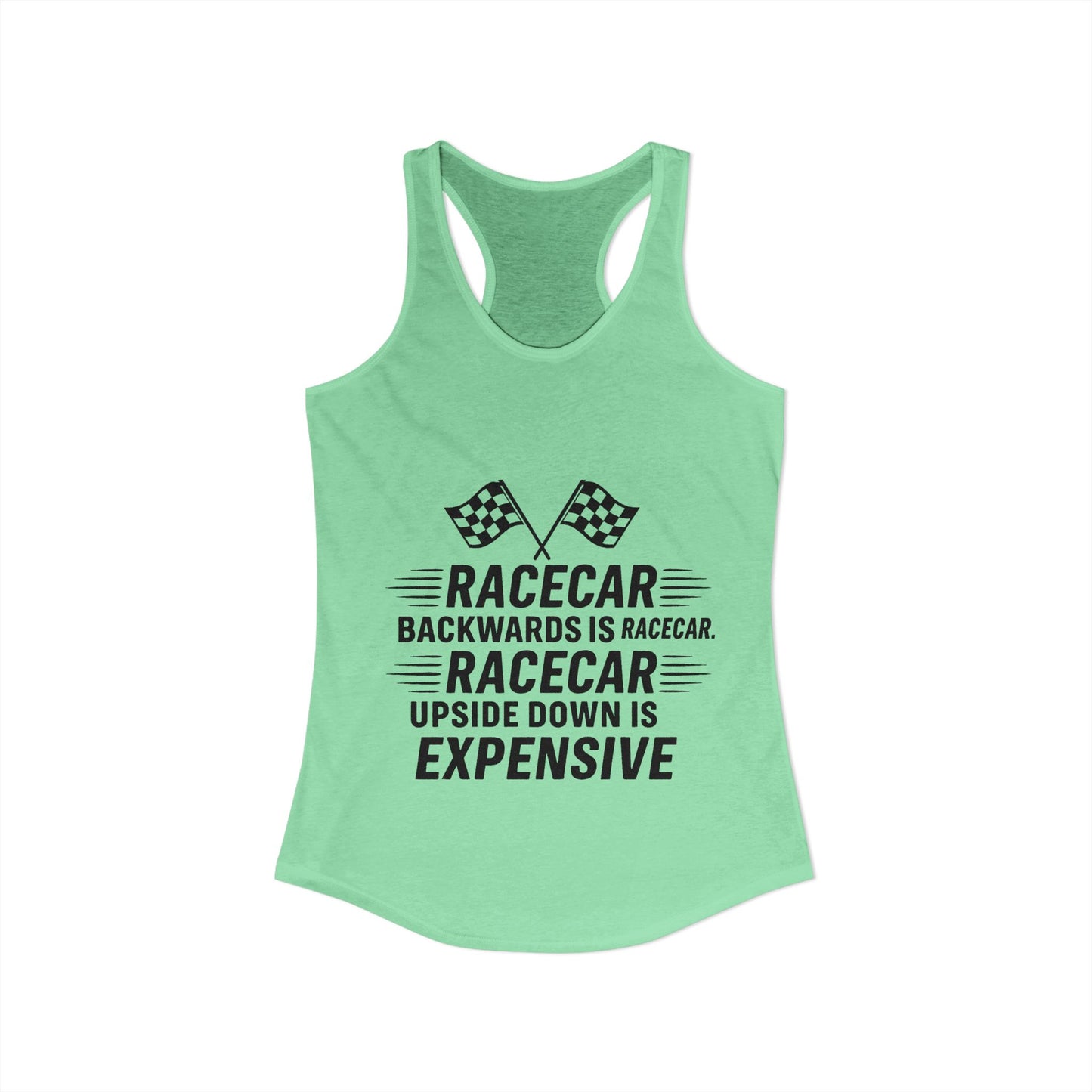 Racecar Backwards Women's Racerback Tank