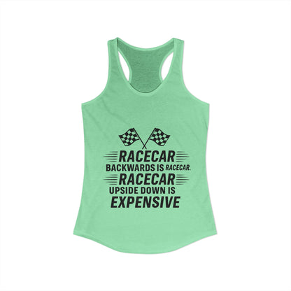 Racecar Backwards Women's Racerback Tank