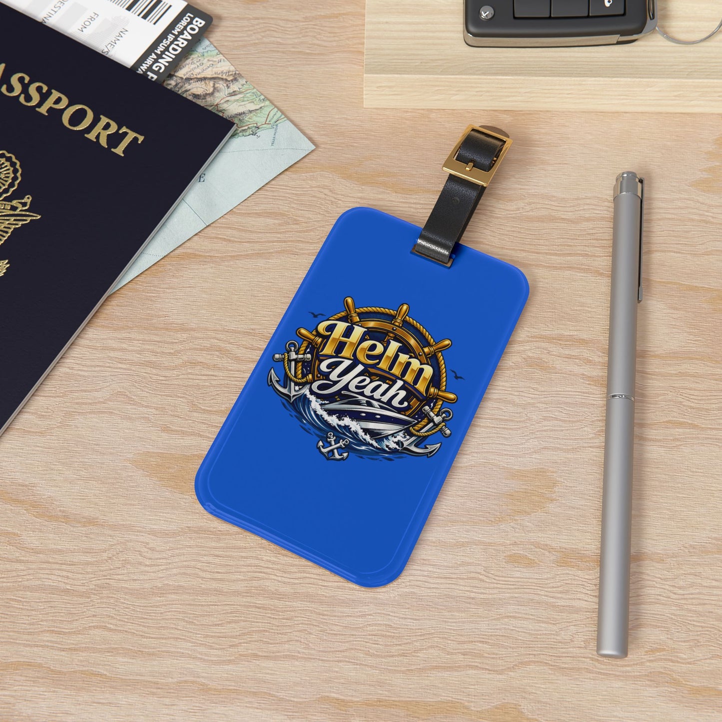 Helm Yeah Leather Strap Luggage Tag