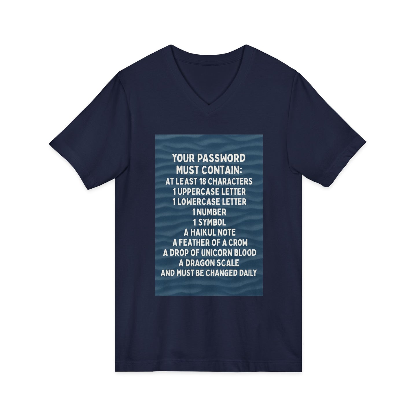 Password Unisex Short Sleeve V-Neck Tee