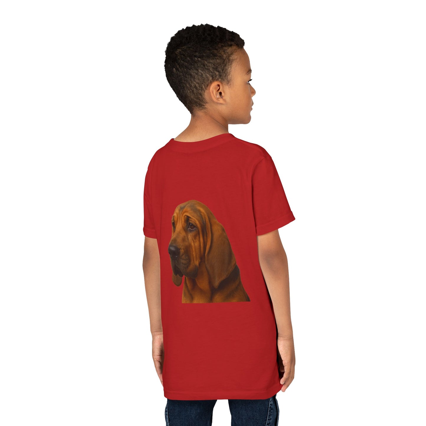 Bloodhound Head Youth Unisex Short Sleeve Crewneck Tee