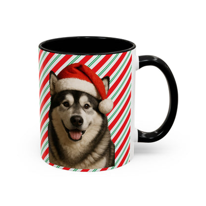 Santa Paws Malamute 2-Tone Coffee Mug