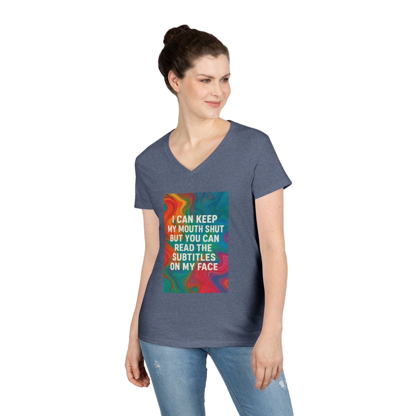 Subtitles Women's V-Neck T-Shirt