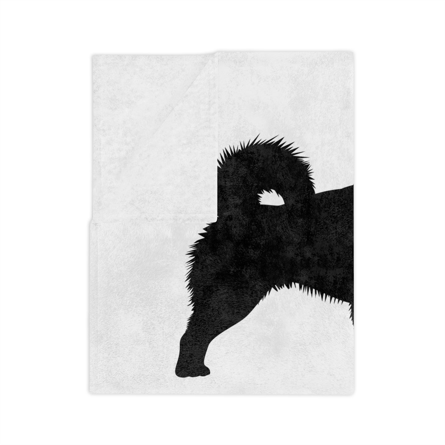 Malamute Silhouette Velveteen Microfiber Blanket