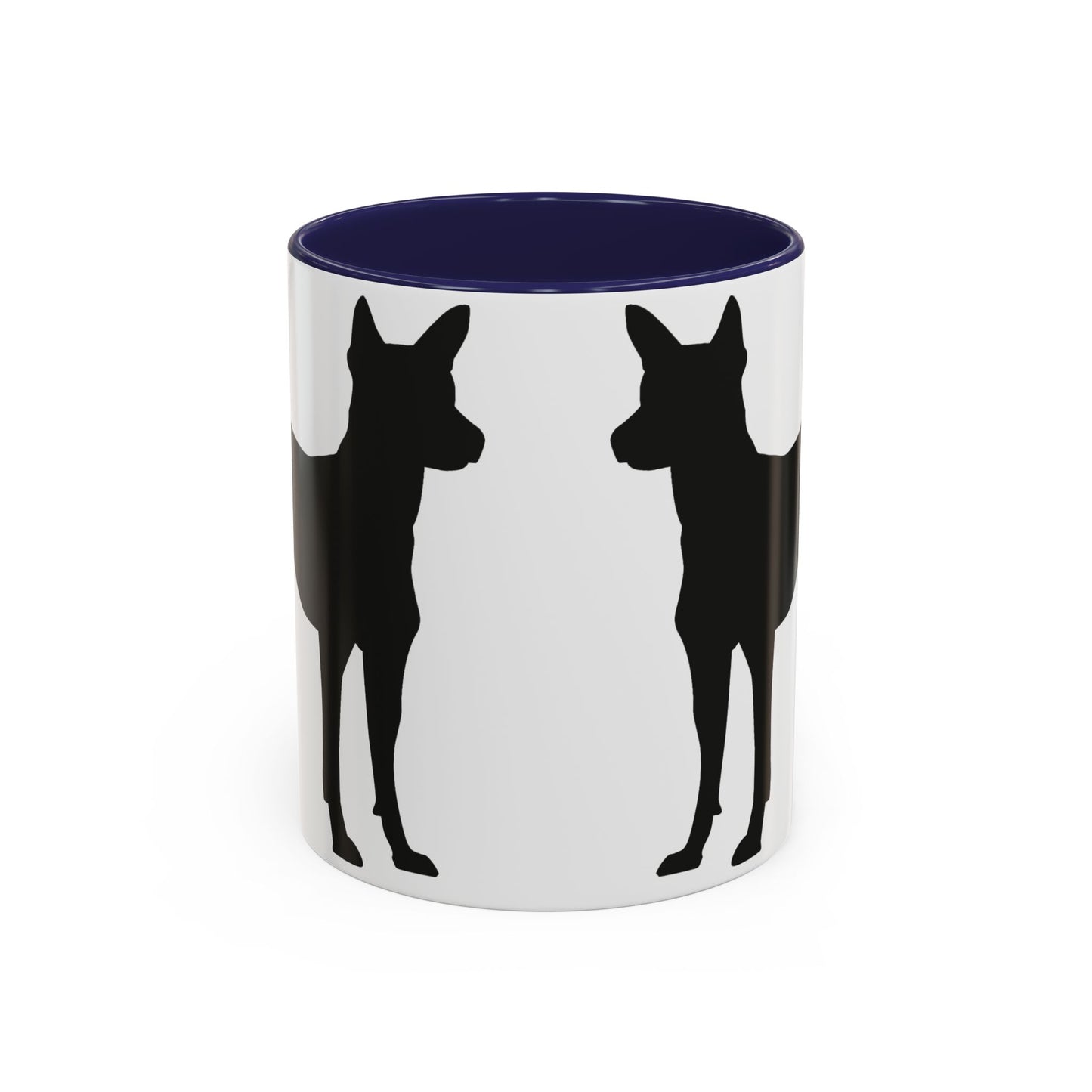 Basenji Silhouette 2-Tone Coffee Mug