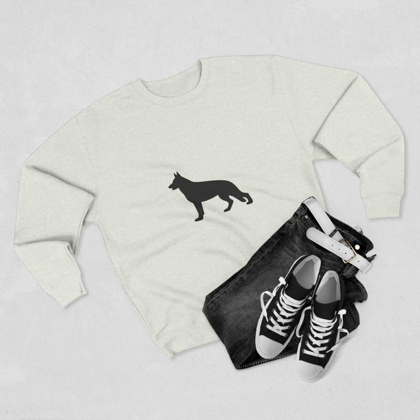 German Shepherd Silhouette Unisex Crewneck Sweatshirt