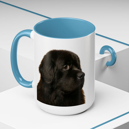 Newfie Head 2-Tone Coffee Mug