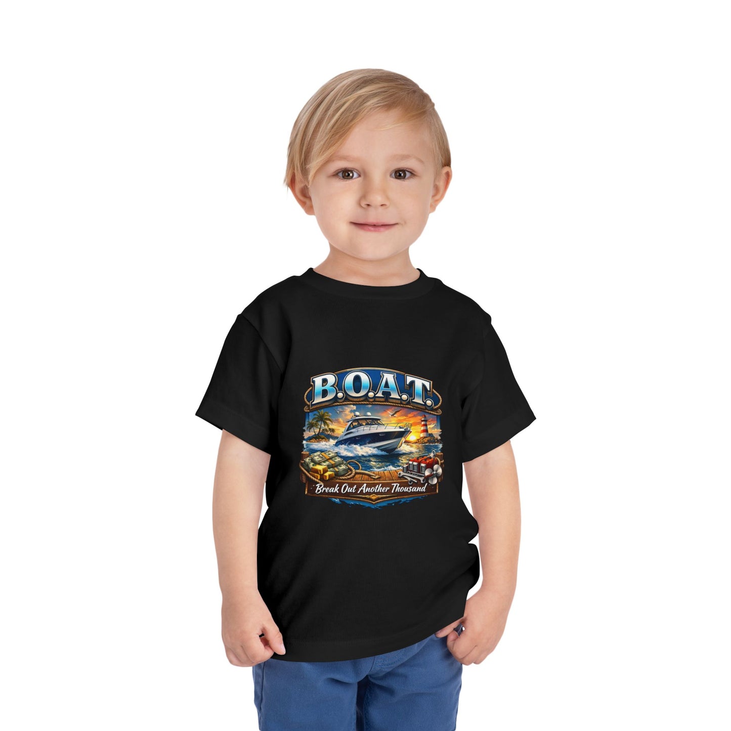 B.O.A.T. Toddler Unisex Short Sleeve Crewneck Tee
