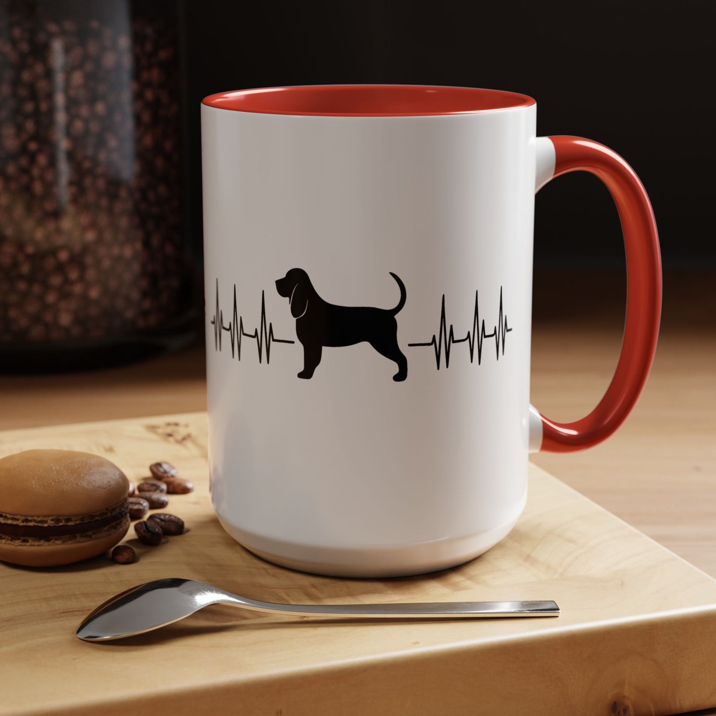 My Heart Beats For Bloodhounds 2-Tone Coffee Mug