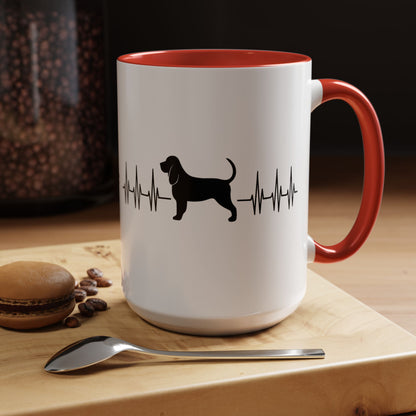 My Heart Beats For Bloodhounds 2-Tone Coffee Mug