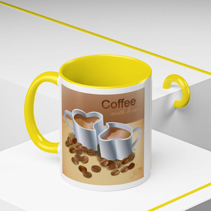 Coffee With Love 2-Tone Coffee Mug